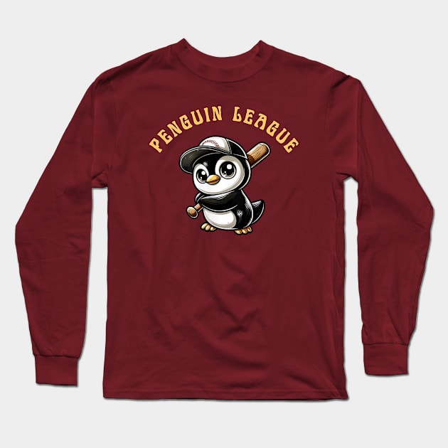 Little penguin baseball league Long Sleeve T-Shirt by Dreamsbabe